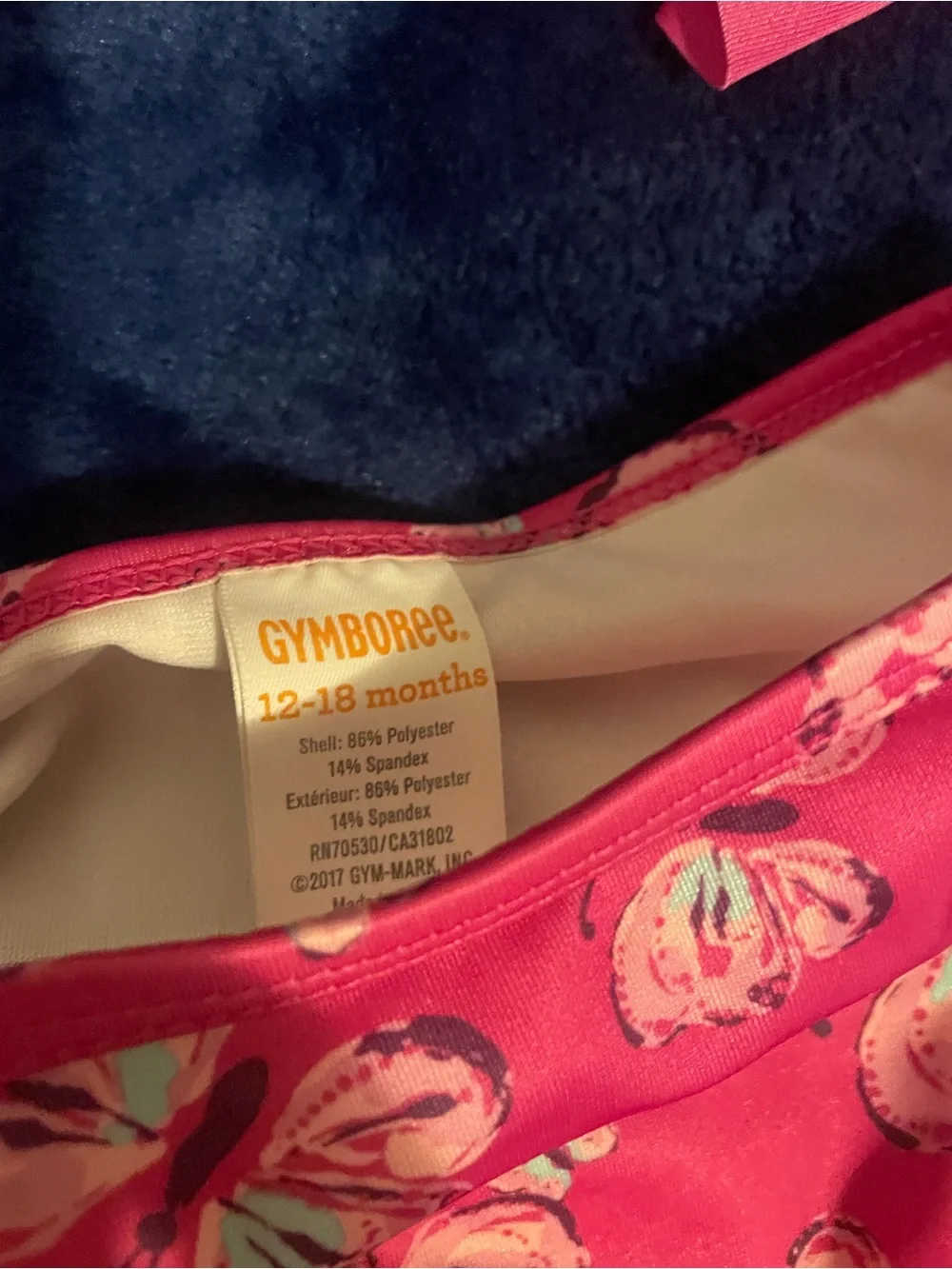 Gymboree Hot Pink Butterfly Pajama Swim Set